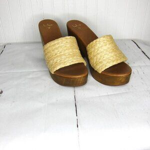 Lulu's Chunky Heel Mules Size 9